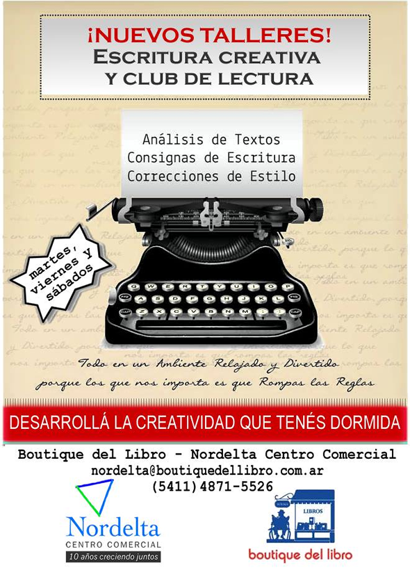 Taller de escritura y club de lectura en Nordelta Centro Comercial -  Revista Locally - Nordelta